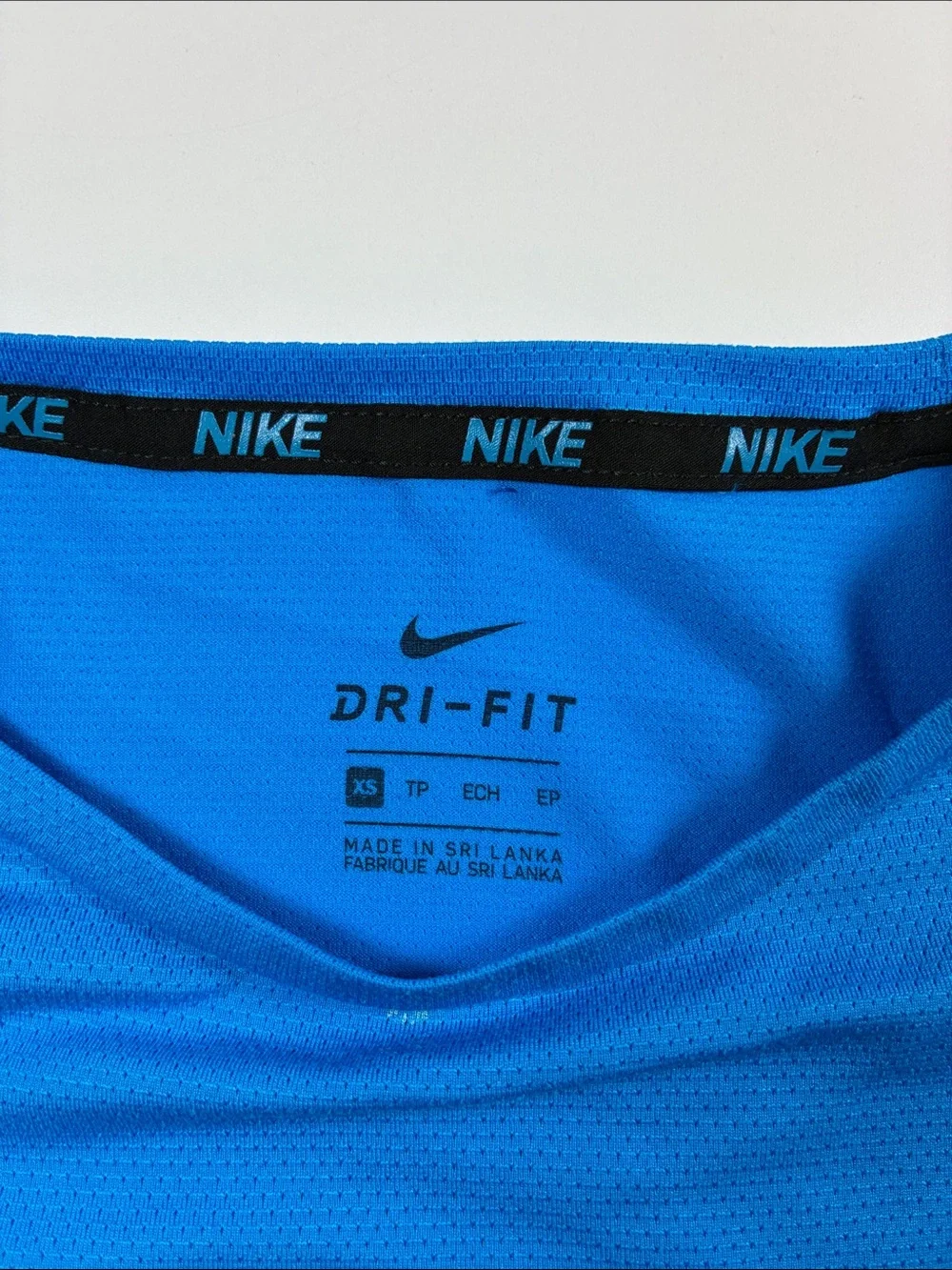Nike Blue John McEnroe Tennis Academy Short Sleeve Tee, size XS
